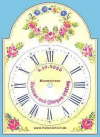 Schilderuhr Motiv Blumenkranz Faller-UhrenBlumenkranz schöne Anordnung 