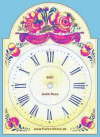 Lackschilduhr  Motiv Antik Rose Nr.0061 Faller-Uhren Lackschild Vorlage von original antik Schottuhr