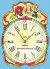 Lackschilduhr Motiv Barock Nr.0070 Faller-Uhren Lackschild Barockuhrenschild klassische Schildform