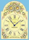 Uhrenschild Motiv Doppel Distel Nr.0212 Faller-Uhren Uhrenschild Eigenentwurf Silberdistel im Schwarzwald