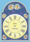 Uhrenschild Motiv Doppel Distel dunkel Nr.0212D Faller-Uhren dunkelblaues Uhrenschild mit Schwarzwälder Silberdistel