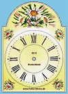 Uhrenschild Motiv  Distelstrauss Nr.213 Faller-Uhren  Uhrenschild Schwarzwälder Silberdistel auf Schwarzwalduhren