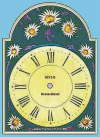 Uhrenschild Motiv Dreier-Distel dunkel Nr.0213D Faller-Uhren Uhrenschild dunkelblauer Untergrund mit Silberdistel