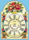 Schilderuhr Motiv Säulen mit Blumenkorb Nr.0592 Faller-uhren Schilderuhr Säulenuhrenschild Geburtstagsuhr mit Beschriftung