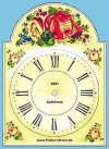 Schilderuhr Motiv Apfelrosen Nr.2001 Faller-Uhren  Schilderuhr Uhrenkenner Apfelrose detailierte Bemalung in Ecken